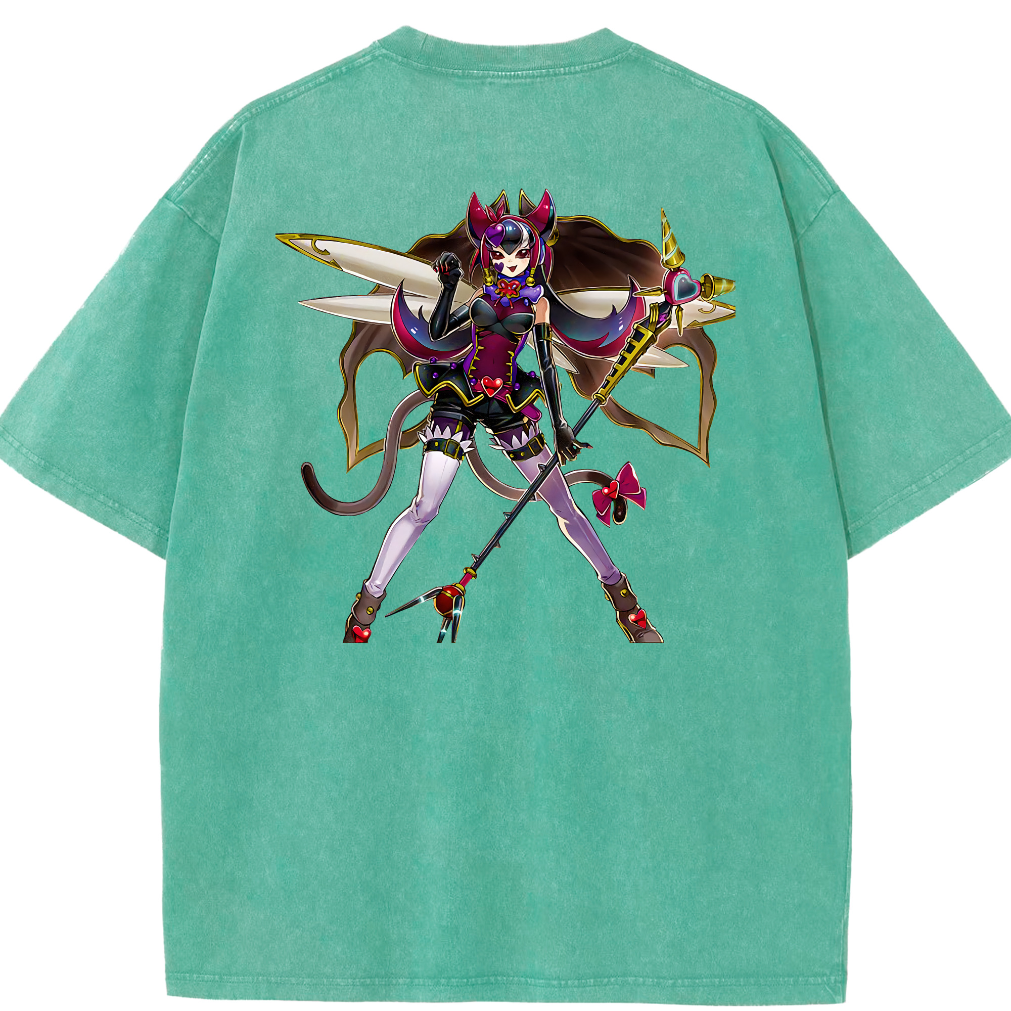 （画像用） 遊☆戯☆王 Yu-Gi-Oh! 綿100% ヴィンテージ風 半袖Tシャツ（背面プリント）